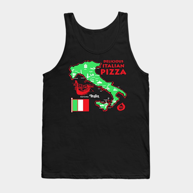 Delicious Italian Pizza Tank Top by BiggStankDogg